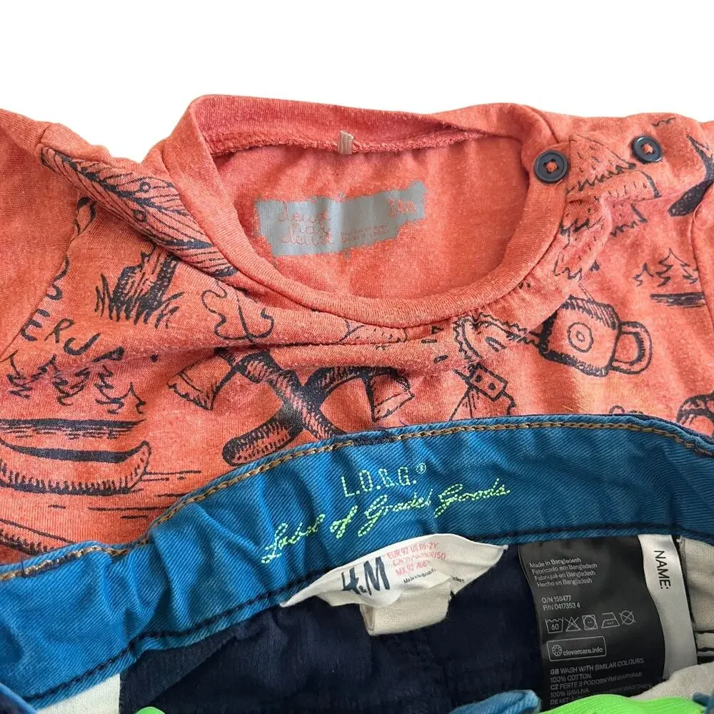 Boys Fall Winter Tops Bottoms Mix and Match Outfits Bundle Size 18-24 months